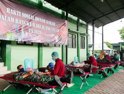 Sambut Hari Juang Kartika TNI AD, Kodim Bojonegoro Laksanakan Bakti Sosial Donor Darah