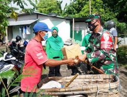 Peringati Hari Juang TNI AD Dan HUT Kodam V Brawijaya, Kodim Bojonegoro Bagikan Paket Sembako