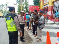 Ops. Lilin Semeru 2020, Petugas Gabungan Razia Pengendara Yang Tidak Pakai Masker