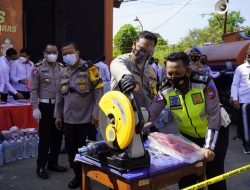 Jelang Ramadan, Polres Bojonegoro Musnahkan Puluhan Knalpot Brong