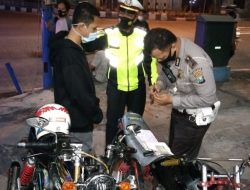 Saat Ops Yustisi, Satlantas Polres Bojonegoro Amankan puluhan Sepeda Motor Knalpot Brong