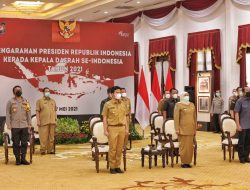 Forkopimda Jatim Ikuti Zoom Meeting Bersama Presiden RI di Gedung Negara Grahadi Surabaya