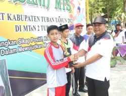 Raih Juara 1 Pada Seleksi Porseni Tingkat Kabupaten, Kepala MTsN 1 Tuban Merasa Bangga