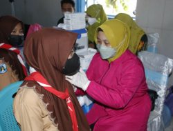 Kapolres dan Dandim Tinjau Serbuan Vaksinasi Covid-19 Kelompok Remaja