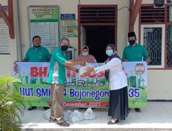 Ultah ke 35 , SMPN 4 Bojonegoro Adakan Bhakti Sosial