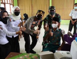 Kapolres Bersama Dandim Monitoring Pelaksanaan Vaksinasi Anak di Bojonegoro