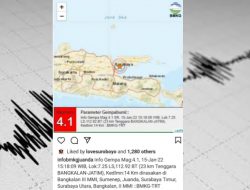 Gempa Magnitudo 4,1 di Bangkalan Terasa Hingga Sumenep dan Surabaya