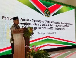 Peresmian Gedung SBSN dan Pembinaan ASN Kemenag Jatim oleh Sekjen Kemenag