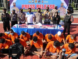 Polres Gresik Berhasil Amankan 16 Tersangka Narkoba
