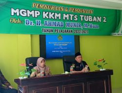 Pembukaan MGMP se KKM MTsN 2 Tuban oleh Kakankemenag Tuban