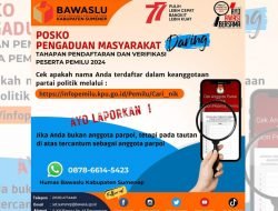 Nama Anda Dicatut Parpol, Laporkan Segera ke Bawaslu Sumenep