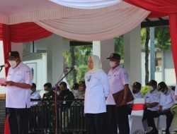 Apel Hari Relawan PMI Provinsi Jawa Timur di Pusatkan di kabupaten Bojonegoro