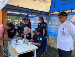 Jelang Hari Raya Idul Fitri 1444 H, BNNK Tuban Laksanakan Tes Urine Kepada Sopir Bus
