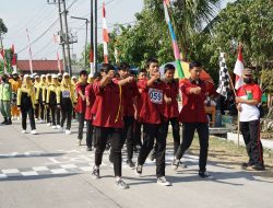 9 Kelompok Regu Gerak jalan Desa Ngradin Meriahkan HUT ke-78 RI kecamatan Padangan