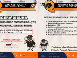 Bawaslu Sumenep Buka Pendaftaran Pengawas TPS Pemilu 2024