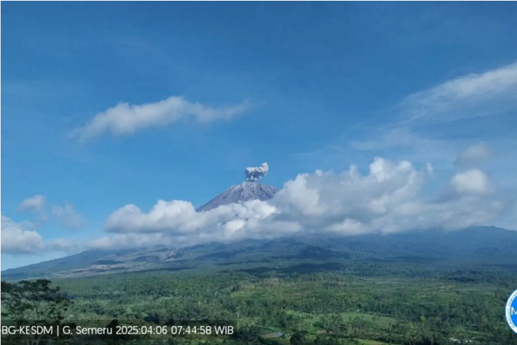 Semeru Kembali Erupsi, Masyarakat Dilarang Beraktivitas pada Jarak 500 Meter