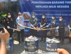BC Madura Musnahkan BB Hasil Penindakan Senilai Rp29,5 Miliar