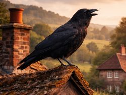 Burung Gagak di Atas Rumah