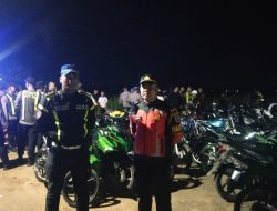 Satlantas Polres Sumenep Tertibkan Balap Liar di Jalur Bandara Trunojoyo, 48 Motor Diamankan
